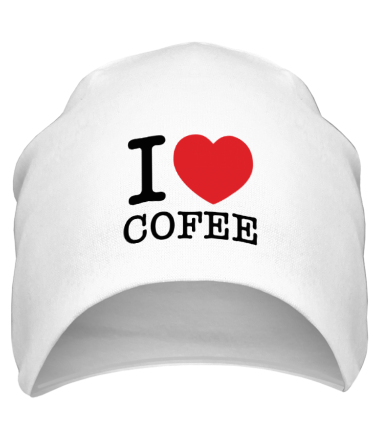 Шапка I love coffee