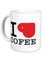 Кружка I love coffee (with cup) фото