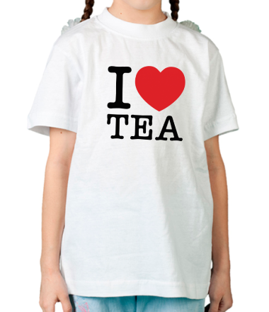 Детская футболка I love tea