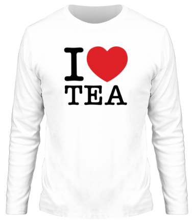 Мужская футболка длинный рукав I love tea
