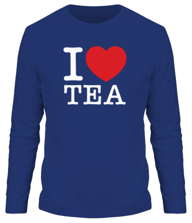 Мужская футболка длинный рукав I love tea