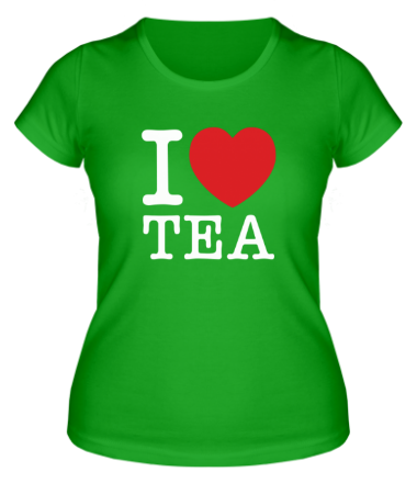 Женская футболка I love tea