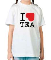 Детская футболка I love tea (with cup) фото
