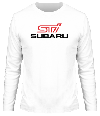 Мужская футболка длинный рукав Subaru STI