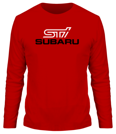 Мужская футболка длинный рукав Subaru STI