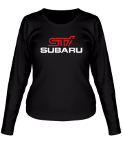 Женская футболка длинный рукав Subaru STI фото