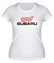 Женская футболка Subaru STI фото