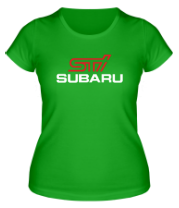 Женская футболка Subaru STI фото
