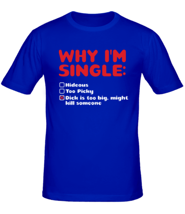 Мужская футболка Whi i'm single