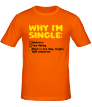 Мужская футболка Whi i'm single фото