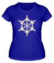 Женская футболка Геометрическая снежинка фото
