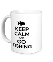 Кружка Keep calm and go fishing фото