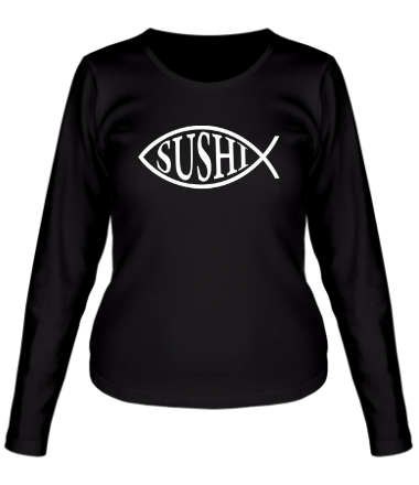 Женская футболка длинный рукав Sushi