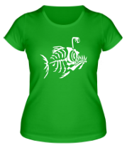 Женская футболка Скелет глубоководной рыбы фото