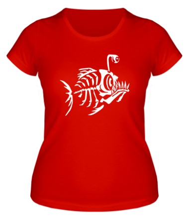 Женская футболка Скелет глубоководной рыбы