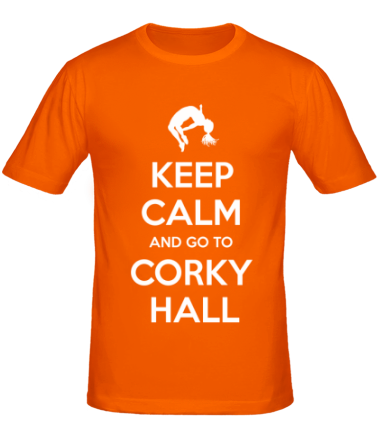 Мужская футболка Keep Calm and go to Corky Hall
