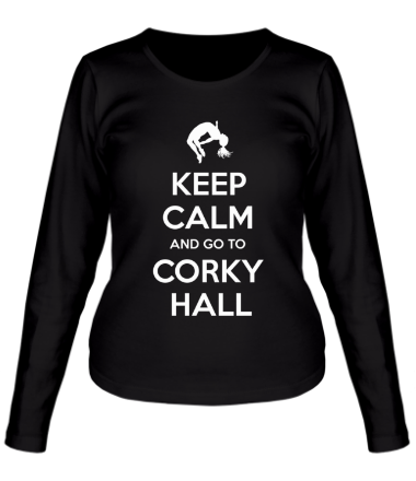 Женская футболка длинный рукав Keep Calm and go to Corky Hall