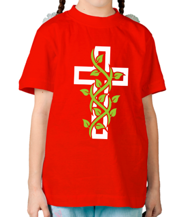 Детская футболка Крест с вьюнком