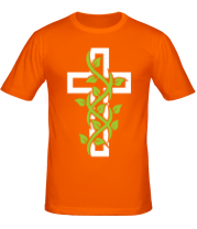 Мужская футболка Крест с вьюнком фото