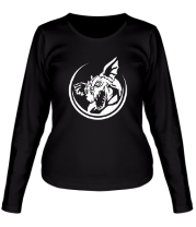 Женская футболка длинный рукав Злой дракон фото
