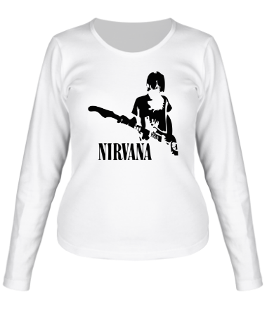 Женская футболка длинный рукав Nirvana