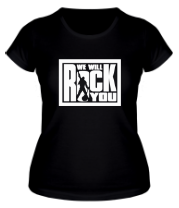 Женская футболка We will rock you фото