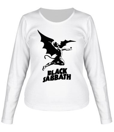 Женская футболка длинный рукав Black Sabbath Logo