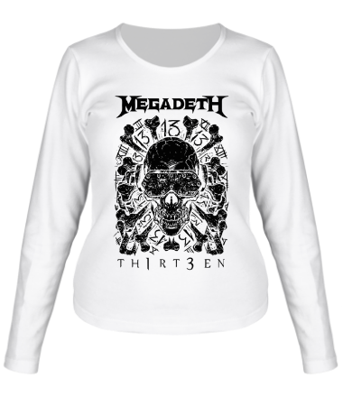 Женская футболка длинный рукав Megadeth - thirteen