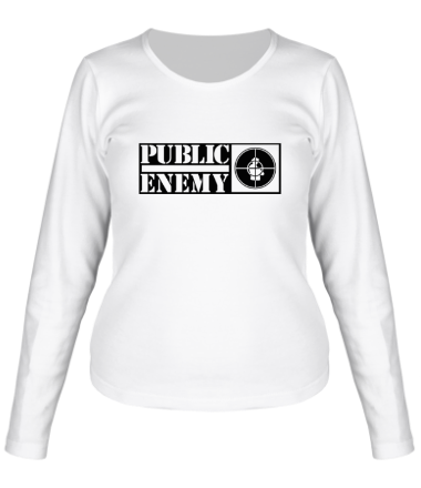 Женская футболка длинный рукав Public Enemy