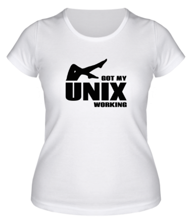 Женская футболка Got my unix working