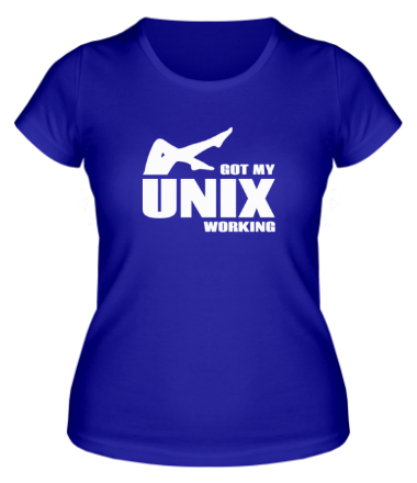 Женская футболка Got my unix working