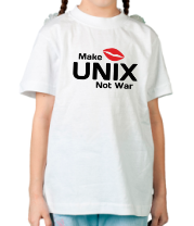 Детская футболка Make unix, not war