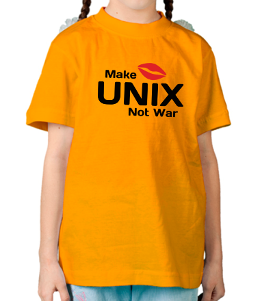Детская футболка Make unix, not war
