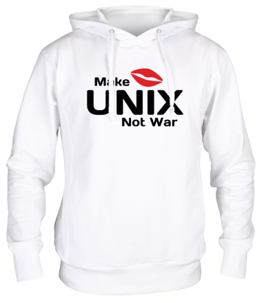 Толстовка худи Make unix, not war