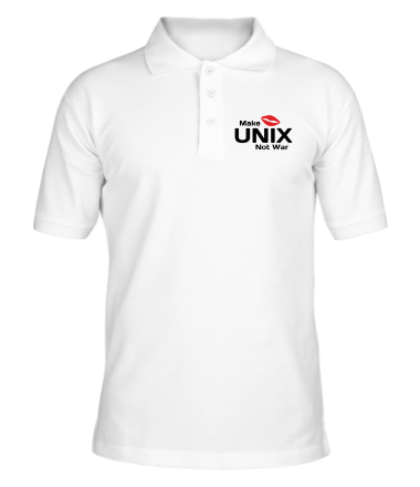 Мужская футболка поло Make unix, not war