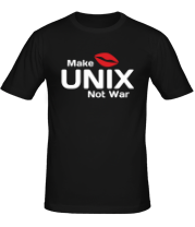 Мужская футболка Make unix, not war фото