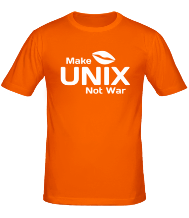 Мужская футболка Make unix, not war