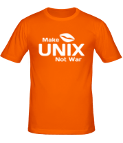 Мужская футболка Make unix, not war фото