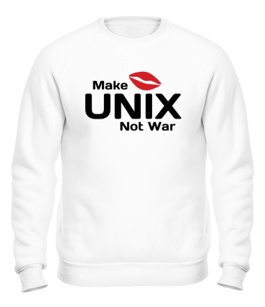 Толстовка без капюшона Make unix, not war