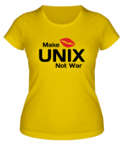 Женская футболка Make unix, not war фото