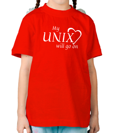 Детская футболка My Unix will go on