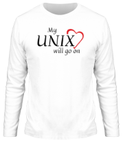 Мужская футболка длинный рукав My Unix will go on фото
