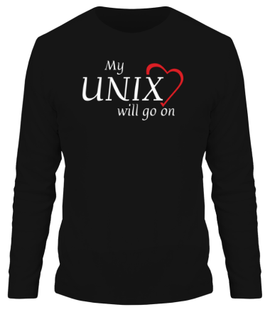 Мужская футболка длинный рукав My Unix will go on