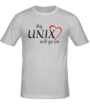 Мужская футболка My Unix will go on фото