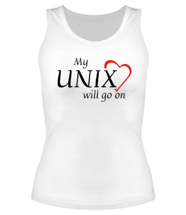 Женская майка борцовка My Unix will go on