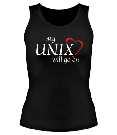 Женская майка борцовка My Unix will go on