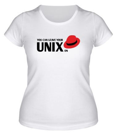 Женская футболка You can leave your Unix on