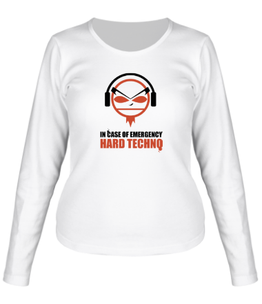 Женская футболка длинный рукав Hard Techno