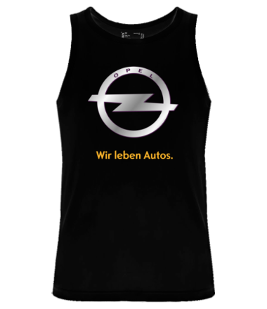 Мужская майка Opel | Wir leben Autos.