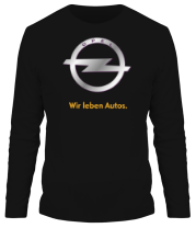Мужская футболка длинный рукав Opel | Wir leben Autos. фото